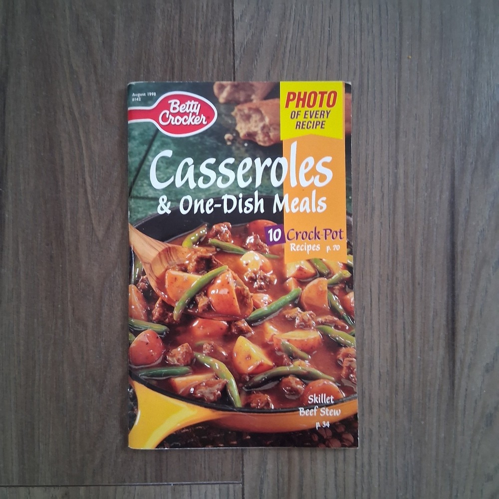 VTG Betty Crocker Casseroles & One-Dish Meal #142 August 1998 Crock Pot‎ Recipes